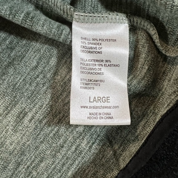 Avalanche Men’s Large 1/4 Zip Pullover Sweatshirt Gray Stretch Activewear - Picture 5 of 5